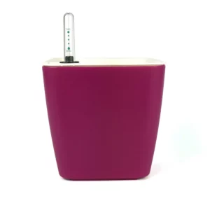 GreenSun 雨系列儲水花器 霧玫紫 (13cm) 附水位計