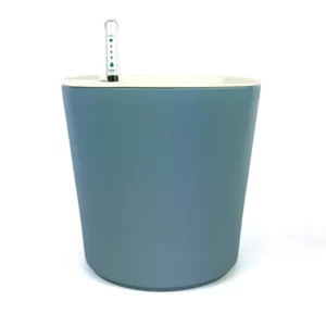 GreenSun 海洋系列儲水花器 霧灰藍 (18cm) 附水位計